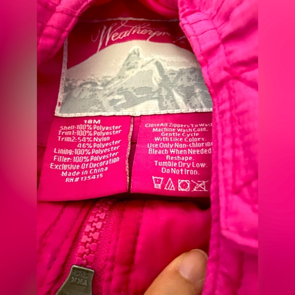 Weatherproof ski suit pants girls toddler baby kids 18 M pink - Picture 2 of 3
